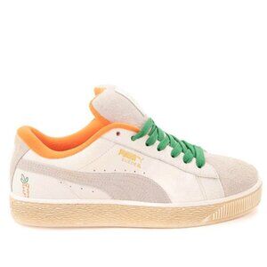 PUMA Mens Sz 13 Anwar Carrots Suede XL Scavenger Hunt White Orange Green DISPLAY